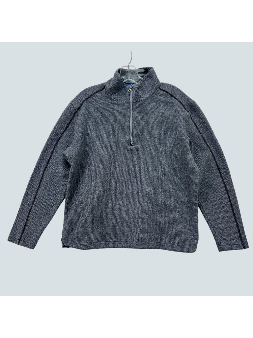 Robert Graham Men’s M Speckled 1/4 Zip Mock Neck Pullover Sweater Classic Fit